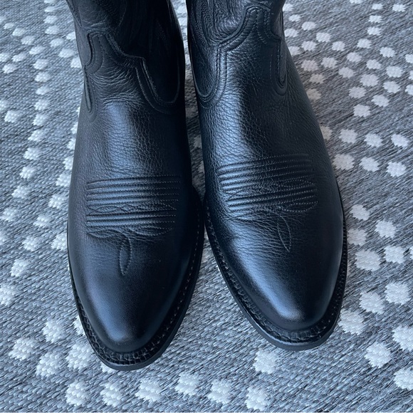 Ariat Heritage R Toe Western Leather Boots Black Deertan Mens Boots 10.5 D men - Picture 15 of 16